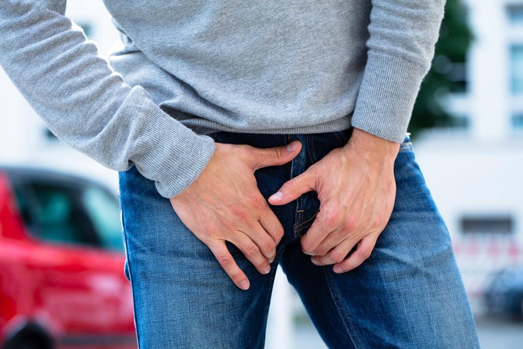 sakit di pangkal paha pada seorang lelaki dengan prostatitis berkalkulus